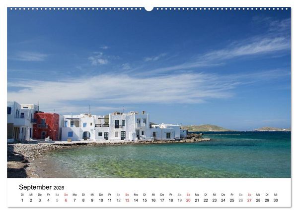 Produktbild: Paros, Perle der Kykladen (hochwertiger Premium Wandkalender 2026 DIN A2 quer), Kunstdruck in Hochglanz