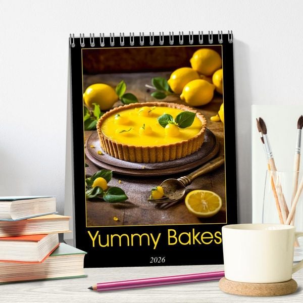 Produktbild: Yummy Bakes (Desk Calendar 2026 DIN A5 portrait), CALVENDO 12 Month DeskCalendar