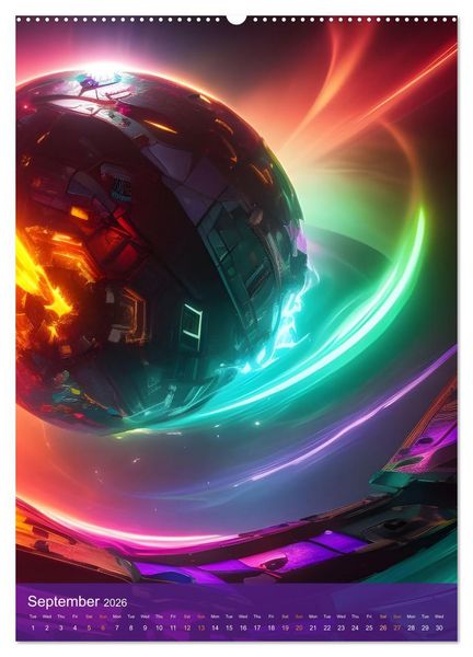 Produktbild: Prismatic Visions (High Quality Premium Wall Calendar 2026 DIN A2 portrait),CALVENDO 12 Month Wall Calendar