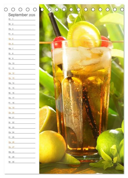 Produktbild: Tropical Cocktails - Erfrischend und fruchtig (Tischkalender 2026 DIN A5 hoch), CALVENDO Monatskalender