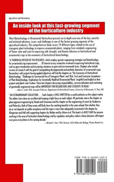 Produktbild: Plant Biotechnology in Ornamental Horticulture
