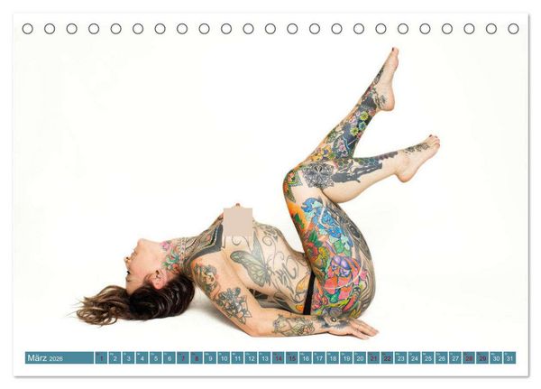 Produktbild: Tattoo-Liebe, die unter die Haut geht (Tischkalender 2026 DIN A5 quer), CALVENDO Monatskalender