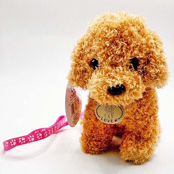 Produktbild: Pl&uuml;schhund Pudel beige Ari mit Leine