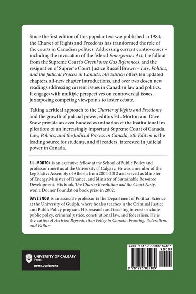 Produktbild: Law, Politics, and the Judicial Process in Canada, 5th Edition.