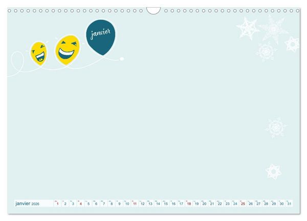 Produktbild: 12 x collage de blagues - calendrier de bricolage (Calendrier mural 2026 DIN A3 vertical), CALVENDO calendrier mensuel