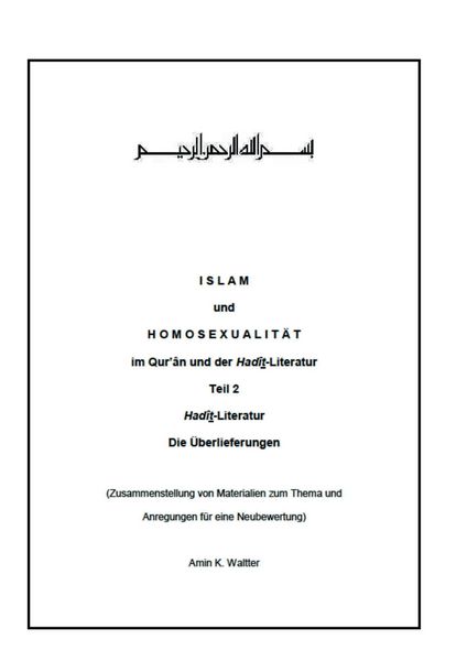 Produktbild: Islam und Homosexualit&auml;t im Qur'&acirc;n und der Had&icirc;t-Literatur