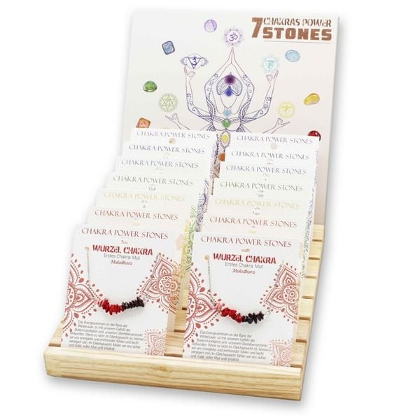 Produktbild: Sortiment Chakra Power Stones Armb&auml;nder, 28 St&uuml;ck sortiert