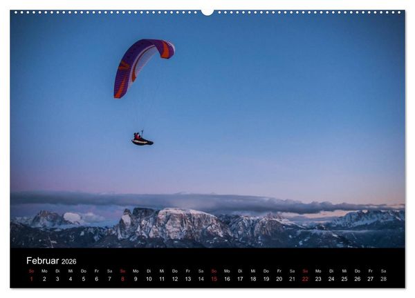 Produktbild: Paragliding - zwischen Himmel und Erde (Wandkalender 2026 DIN A2 quer), CALVENDO Monatskalender