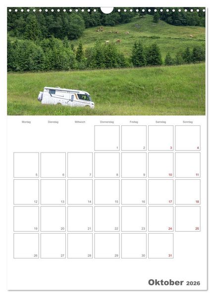 Produktbild: Wohnmobil Jahresplaner (Wandkalender 2026 DIN A3 hoch), CALVENDO Monatskalender