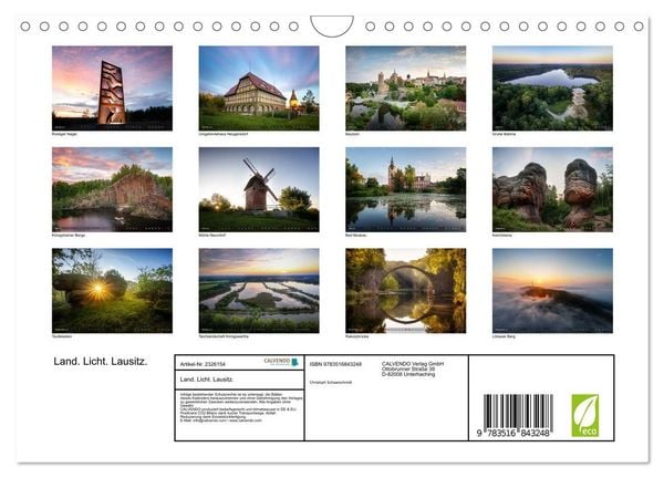 Produktbild: Land. Licht. Lausitz. (Wandkalender 2027 DIN A4 quer), CALVENDO Monatskalender