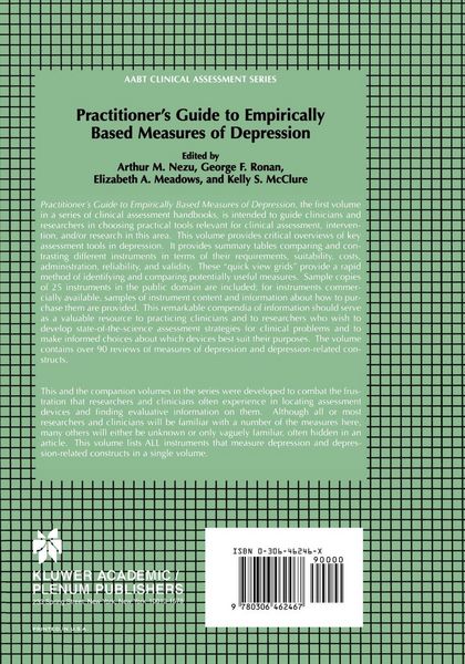 Produktbild: Practitioner's Guide to Empirically-Based Measures of Depression