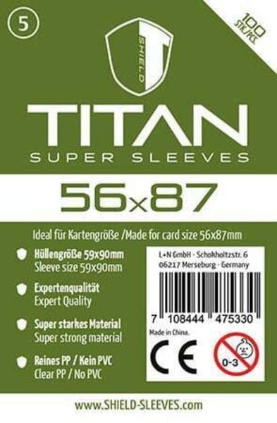 Shield Titan 5: Kartenhüllen für Karten bis 56 × 87 mm