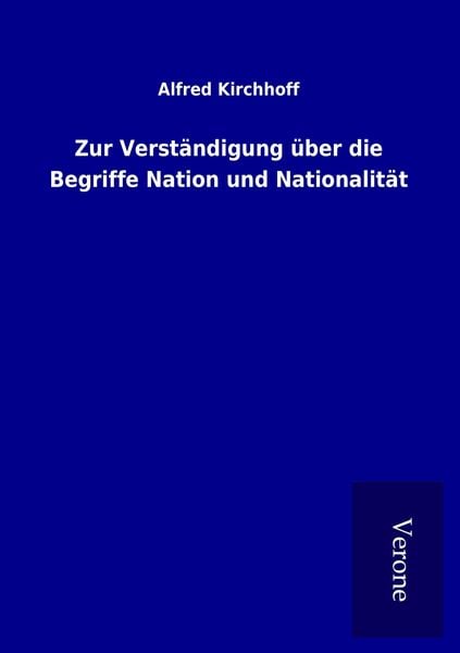 Produktbild: Zur Verst&auml;ndigung &uuml;ber die Begriffe Nation und Nationalit&auml;t