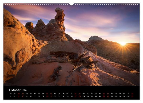 Produktbild: USA Desert Dreams (hochwertiger Premium Wandkalender 2026 DIN A2 quer), Kunstdruck in Hochglanz