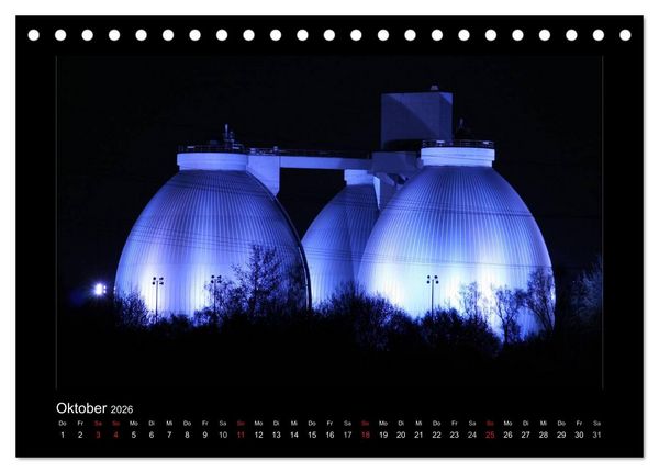 Produktbild: Extraschicht im Ruhrgebiet - Nachts ist es nicht dunkel! (Tischkalender 2026 DIN A5 quer), CALVENDO Monatskalender