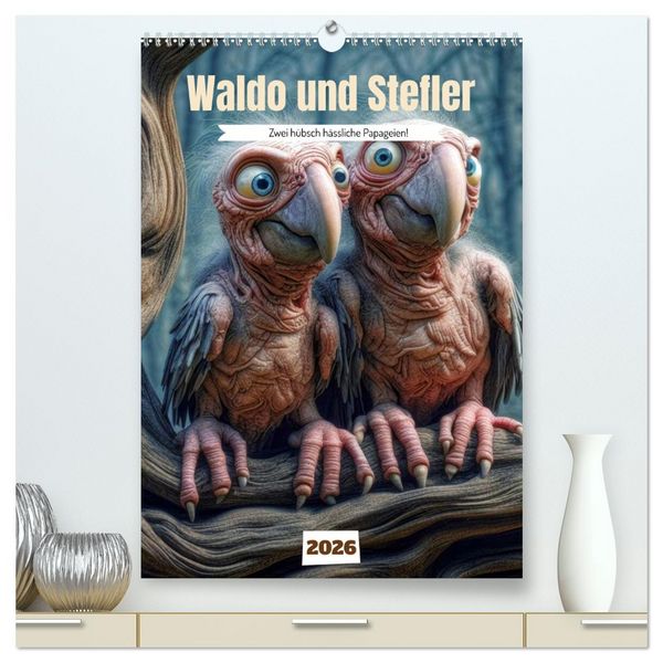 Produktbild: Waldo und Stefler (hochwertiger Premium Wandkalender 2026 DIN A2 hoch), Kunstdruck in Hochglanz