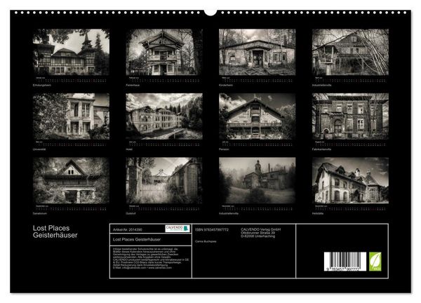 Produktbild: Lost Places Geisterh&auml;user (hochwertiger Premium Wandkalender 2026 DIN A2 quer), Kunstdruck in Hochglanz