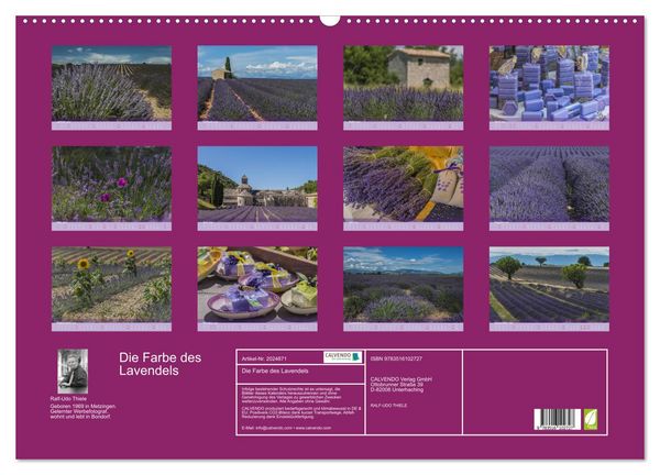 Produktbild: Die Farbe des Lavendels (Wandkalender 2026 DIN A2 quer), CALVENDO Monatskalender