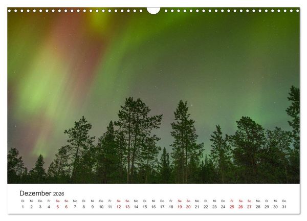 Produktbild: Polarlichter - Einzigartige Himmelsph&auml;nomene im Norden (Wandkalender 2026 DIN A3 quer), CALVENDO Monatskalender