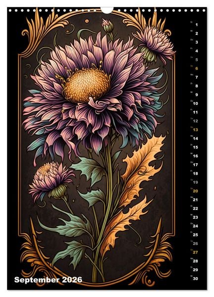 Produktbild: Jugendstil Blumen (Wandkalender 2026 DIN A3 hoch), CALVENDO Monatskalender