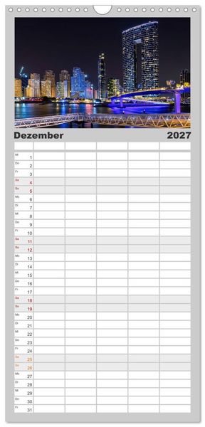 Produktbild: Familienplaner 2027 - Dubai - Das achte Weltwunder mit 5 Spalten (Wandkalender, 21 x 45 cm) CALVENDO