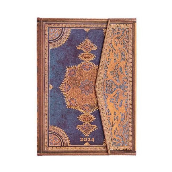 Produktbild: Paperblanks 2024 Safavid Indigo Safavid Binding Art 12-Month