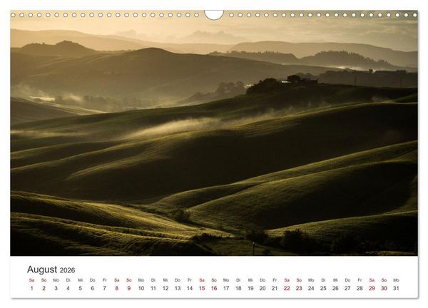 Produktbild: Gr&uuml;ne Farbt&ouml;ne Toskana (Wandkalender 2026 DIN A3 quer), CALVENDO Monatskalender