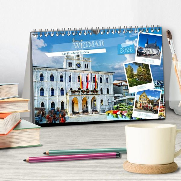 Produktbild: Weimar - Mit Plan durch das Jahr (Tischkalender 2026 DIN A5 quer), CALVENDO Monatskalender