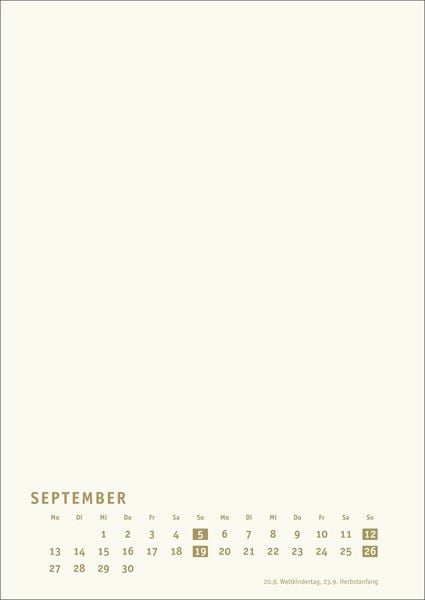 Produktbild: Premium-Bastelkalender gold A4 2027