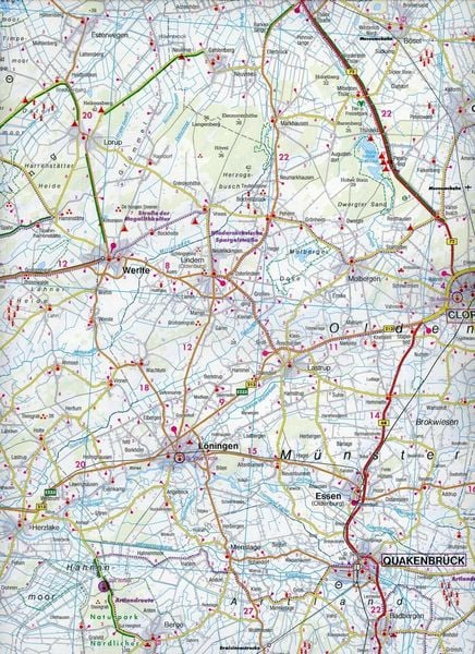 Produktbild: freytag & berndt Stra&szlig;enkarte Ostfriesland - M&uuml;nsterland - Bremen 1:150.000