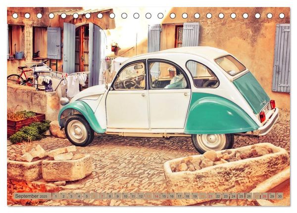 Produktbild: Die Legende - die Ente, Citro&euml;n 2CV (Tischkalender 2025 DIN A5 quer), CALVENDO Monatskalender