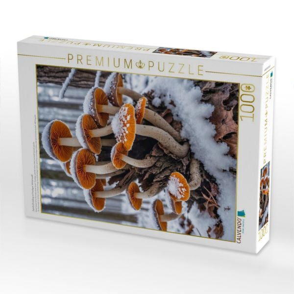 Produktbild: CALVENDO Puzzle Samtfu&szlig;r&uuml;bling im frostigen Winterwald | 1000 Teile Lege-Gr&ouml;&szlig;e 64x48cm Foto-Puzzle f&uuml;r gl&uuml;ckliche Stunden