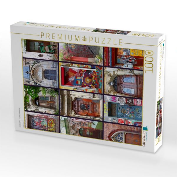Produktbild: CALVENDO Puzzle ANGEKLOPFT - T&Uuml;REN IN BREMEN | 1000 Teile Lege-Gr&ouml;&szlig;e 64x48cm Foto-Puzzle f&uuml;r gl&uuml;ckliche Stunden