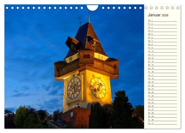 Produktbild: Graz - Metropole der Steiermark (Wandkalender 2026 DIN A4 quer), CALVENDO Monatskalender