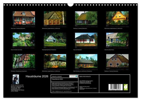 Produktbild: Haustr&auml;ume 2026 (Wandkalender 2026 DIN A3 quer), CALVENDO Monatskalender