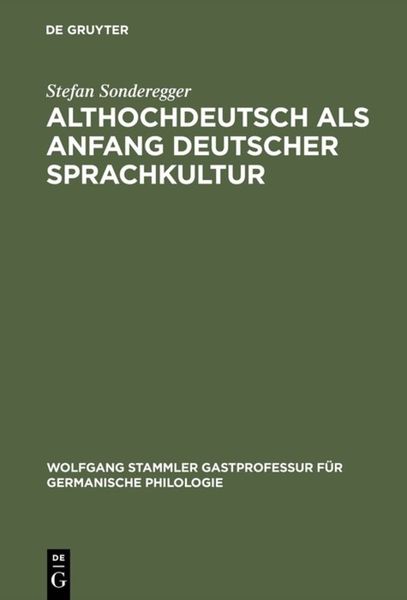 Produktbild: Althochdeutsch als Anfang deutscher Sprachkultur