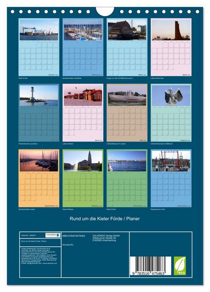 Produktbild: Rund um die Kieler F&ouml;rde / Planer (Wandkalender 2026 DIN A4 hoch), CALVENDO Monatskalender