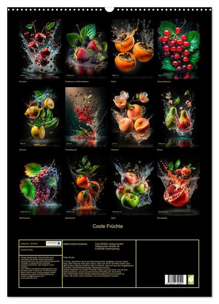 Produktbild: Coole Fr&uuml;chte (Wandkalender 2026 DIN A2 hoch), CALVENDO Monatskalender