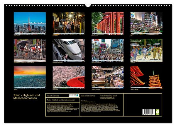 Produktbild: Tokio - Hightech und Menschenmassen (Wandkalender 2026 DIN A2 quer), CALVENDO Monatskalender