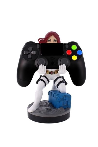 Produktbild: Cable Guy - Black Widow White Suit, St&auml;nder f&uuml;r Controller, Mobiltelefon und Tablets