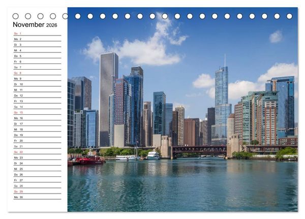 Produktbild: CHICAGO Stadtzentrum (Tischkalender 2026 DIN A5 quer), CALVENDO Monatskalender