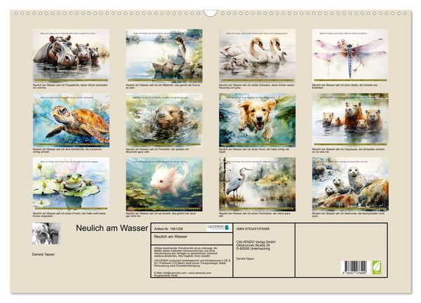 Produktbild: Neulich am Wasser (Wandkalender 2026 DIN A2 quer), CALVENDO Monatskalender