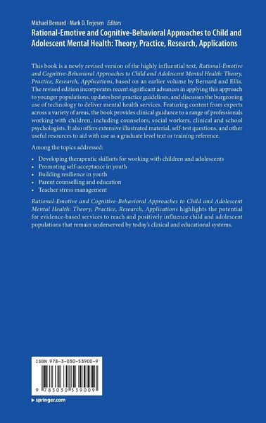 Produktbild: Rational-Emotive and Cognitive-Behavioral Approaches to Child and Adolescent Mental Health: Theory, Practice, Research, Applications.
