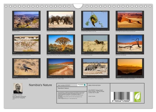 Produktbild: Namibia's Nature (Wall Calendar 2026 DIN A4 landscape), CALVENDO 12 Month Wall Calendar