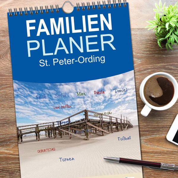 Produktbild: Familienplaner 2026 - St. Peter-Ording mit 5 Spalten (Wandkalender, 21 x 45 cm) CALVENDO