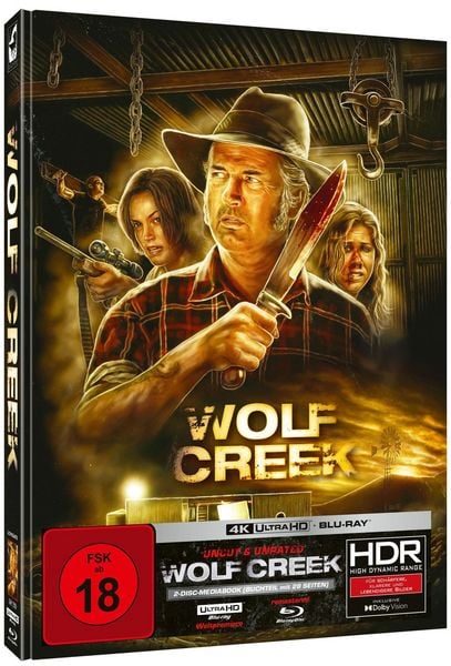 Produktbild: Wolf Creek - 2-Disc Mediabook E (4K Ultra HD Blu-ray + Blu-ray) - 777 St&uuml;ck
