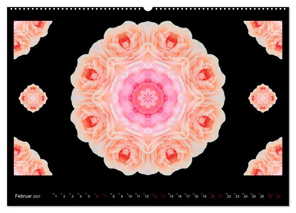 Produktbild: ROSEN MANDALAS (hochwertiger Premium Wandkalender 2027 DIN A2 quer), Kunstdruck in Hochglanz