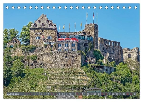Produktbild: Burgen der Rheinromantik (Tischkalender 2026 DIN A5 quer), CALVENDO Monatskalender