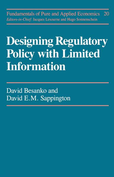 Produktbild: Designing Regulatory Polcy