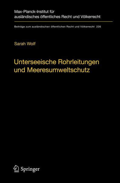 Produktbild: Unterseeische Rohrleitungen und Meeresumweltschutz